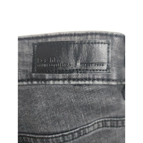 Bershka Women's 00 Super High Rise Cropped Raw Hem Black Denim Jeans - Picture 3 of 9